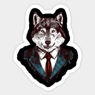 Business Wolf Sticker